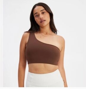 NWT Girlfriend Collective Bianca One Shoulder Bra - Size Medium